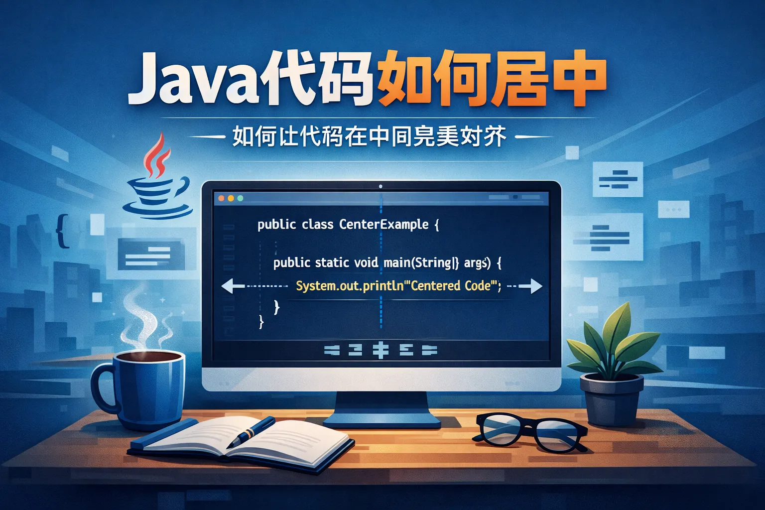 java代码如何居中