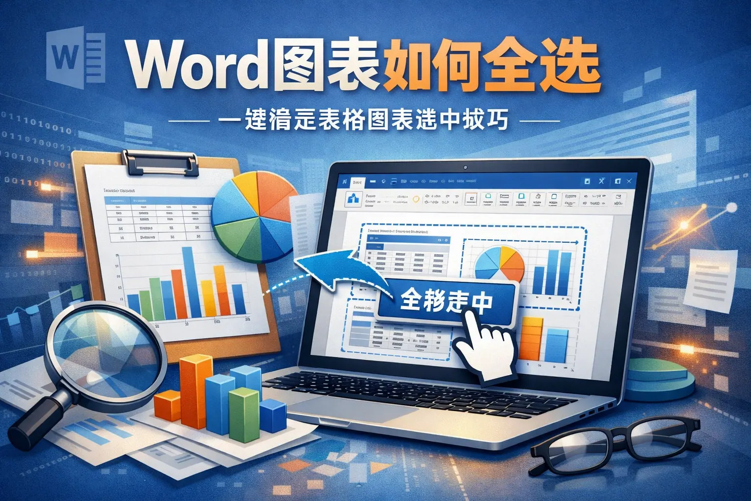 word图表如何全选