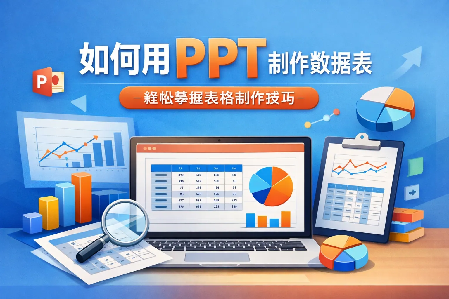 如何用ppt制作数据表