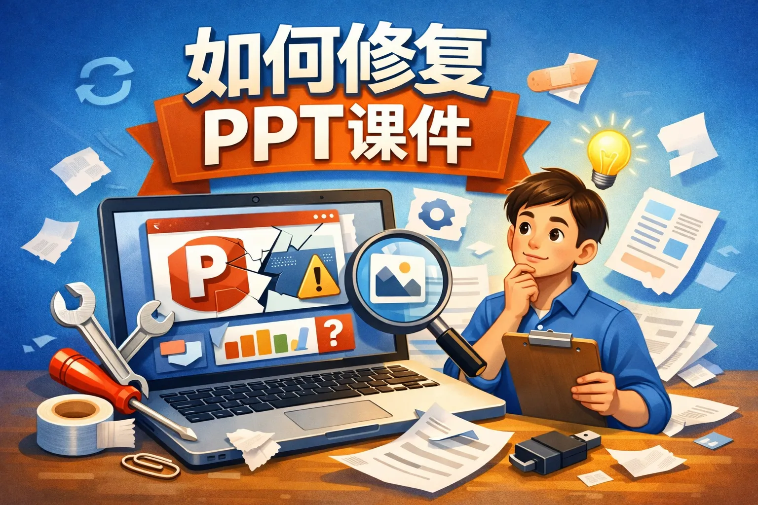 如何修复ppt课件