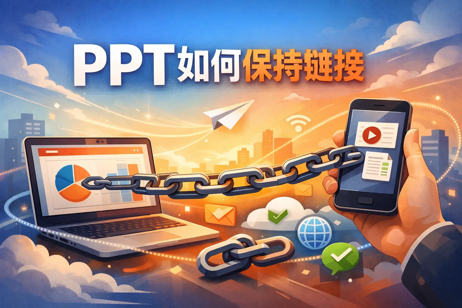 ppt如何保持链接