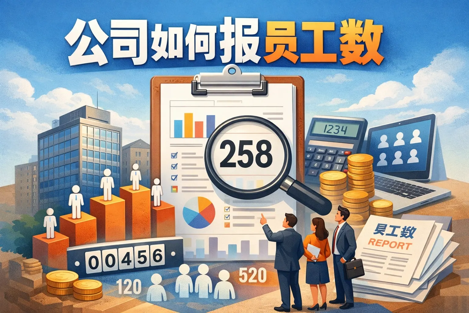 公司如何报员工数