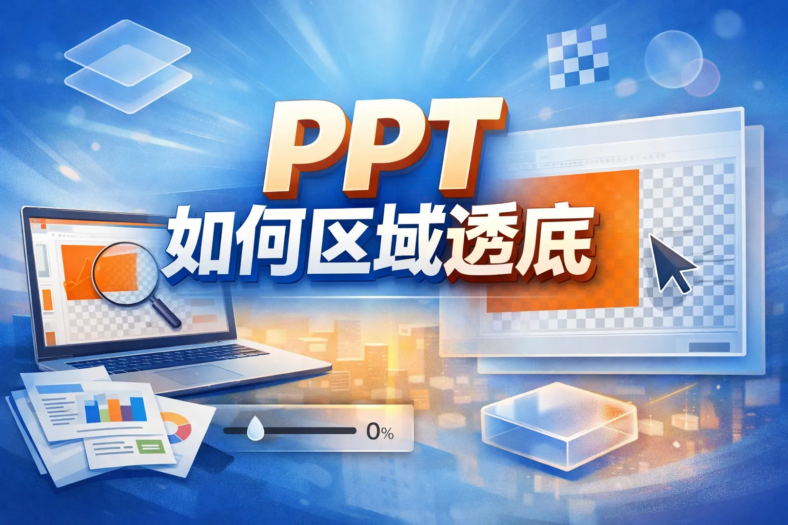 ppt如何区域透底