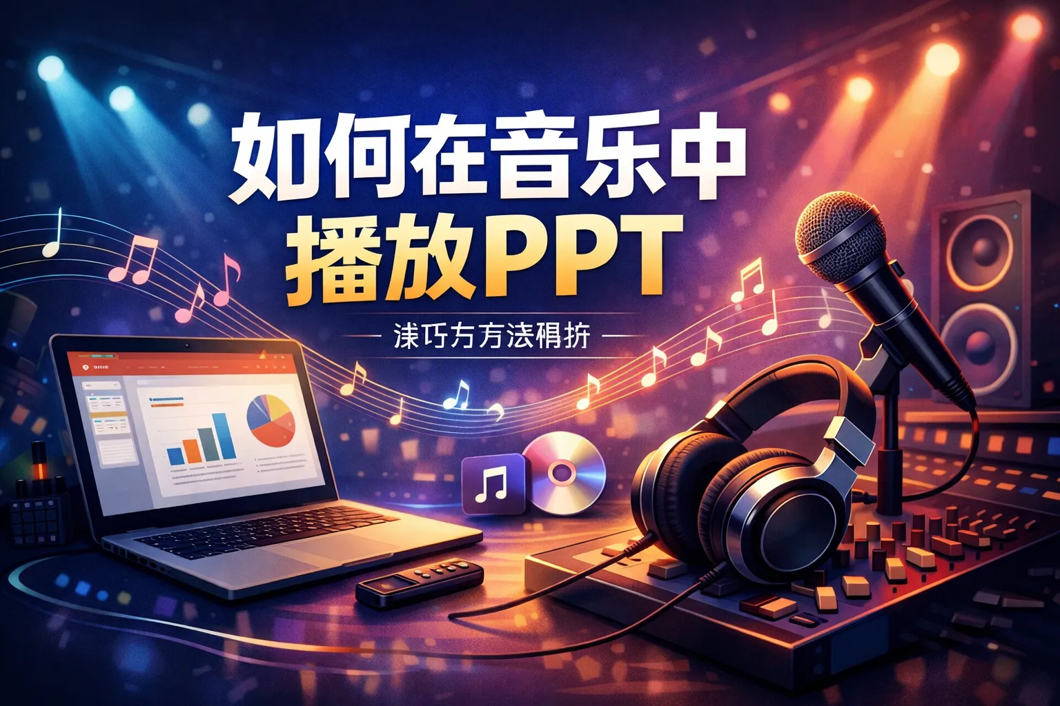如何在音乐中播放ppt