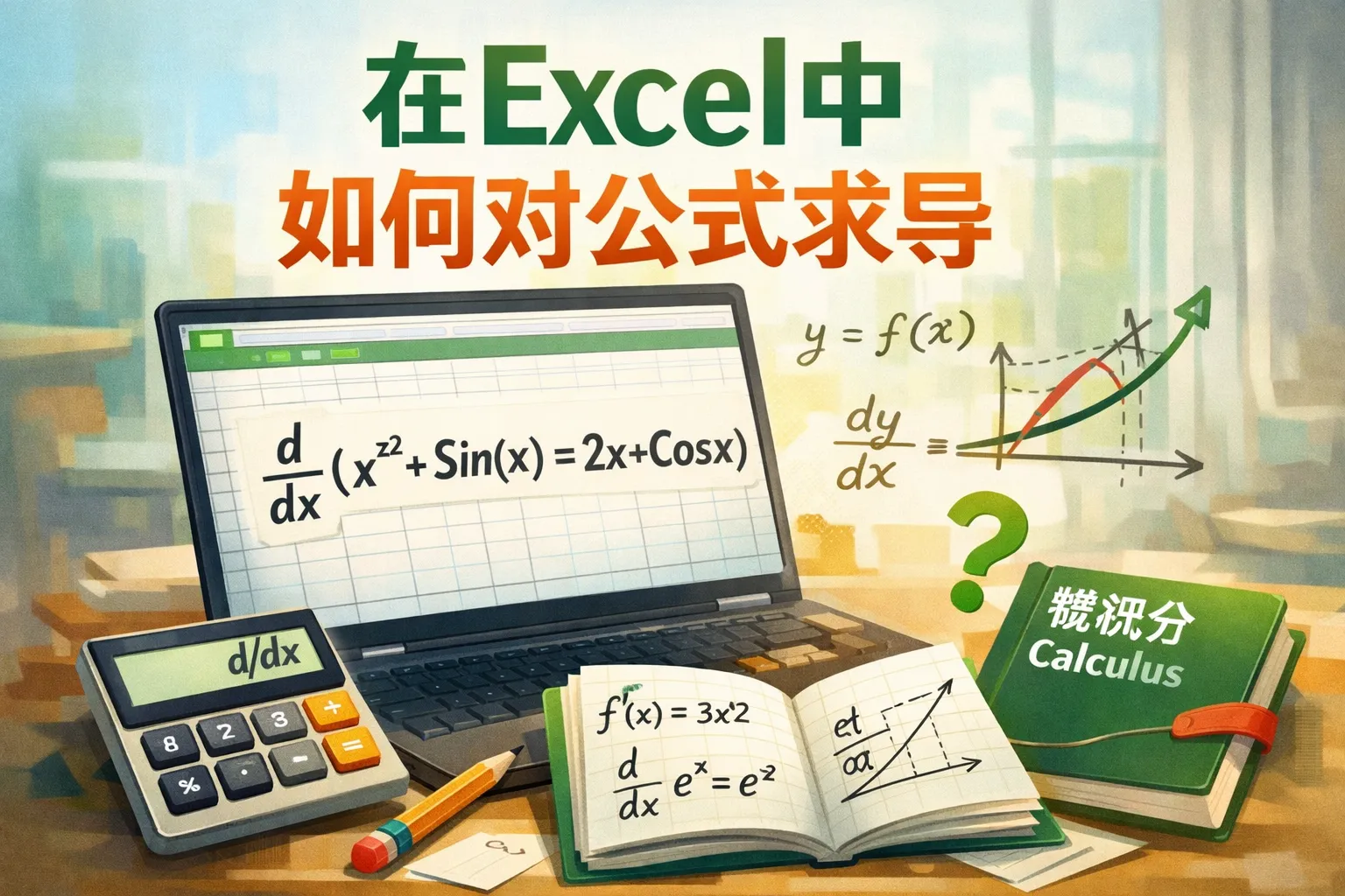 在excel如何对公式求导
