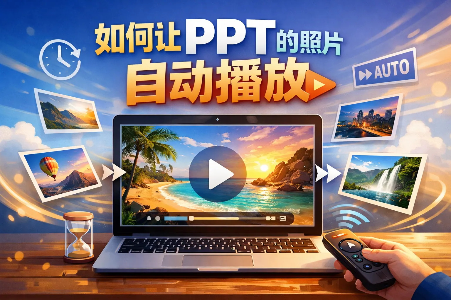 如何让ppt的照片自动播放