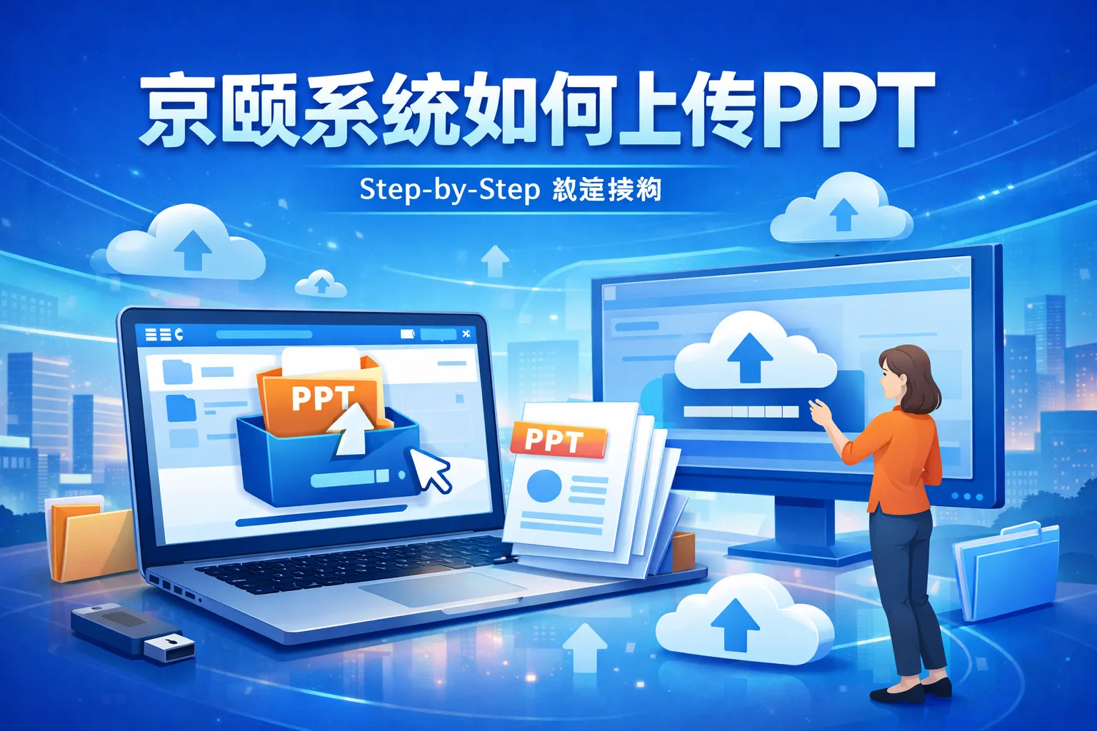 京颐系统如何上传ppt