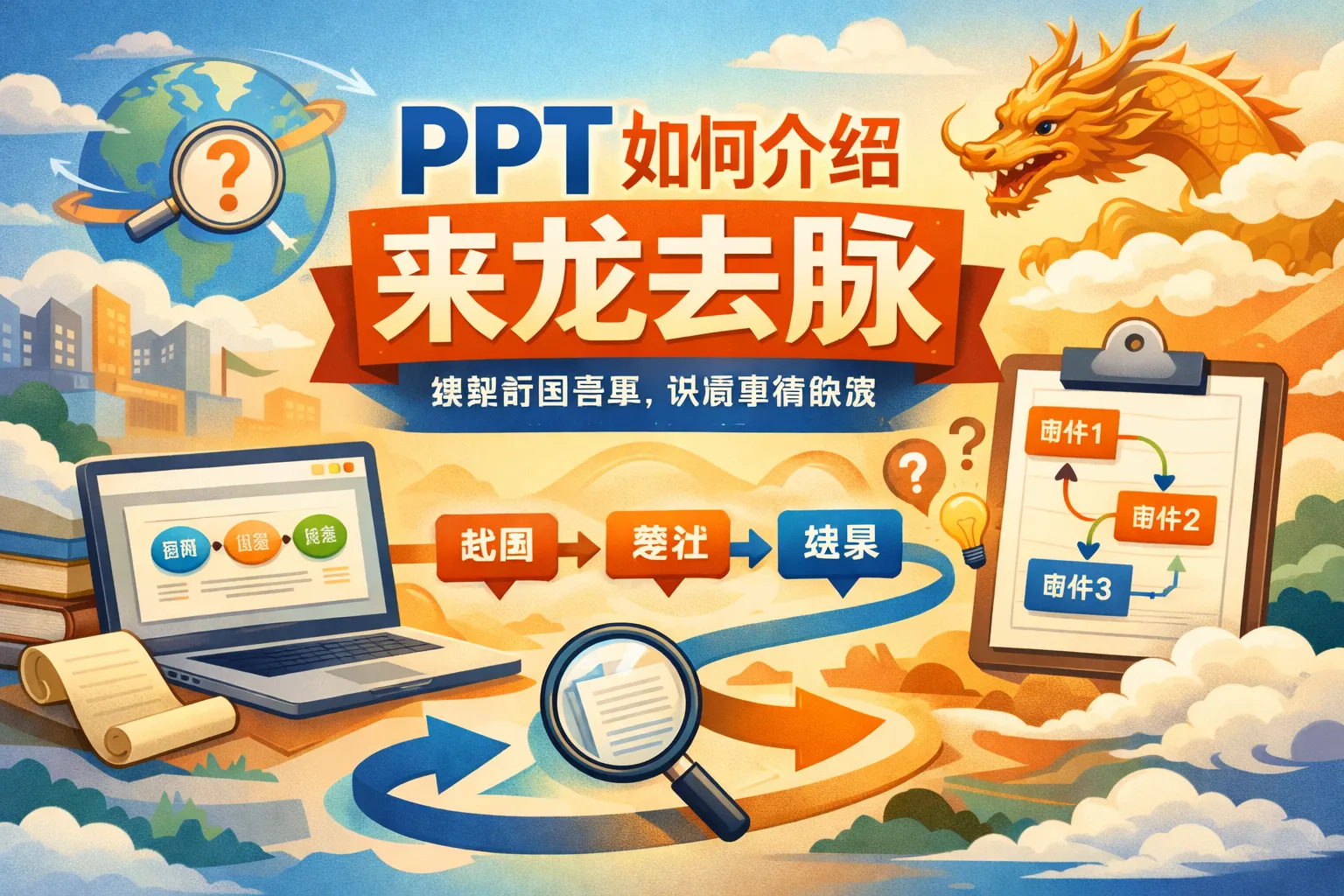 ppt如何介绍来龙去脉