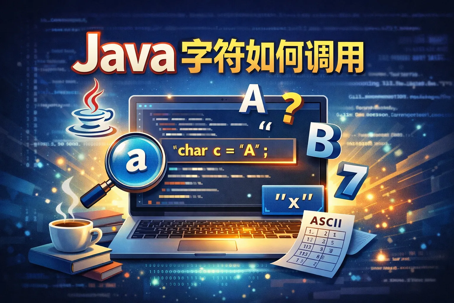 java字符如何调用