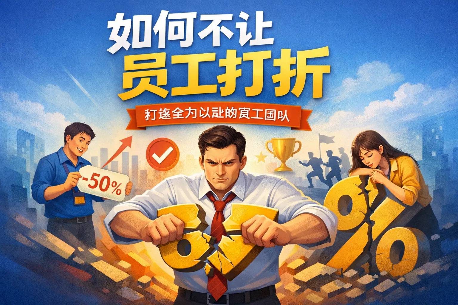 如何不让员工打折