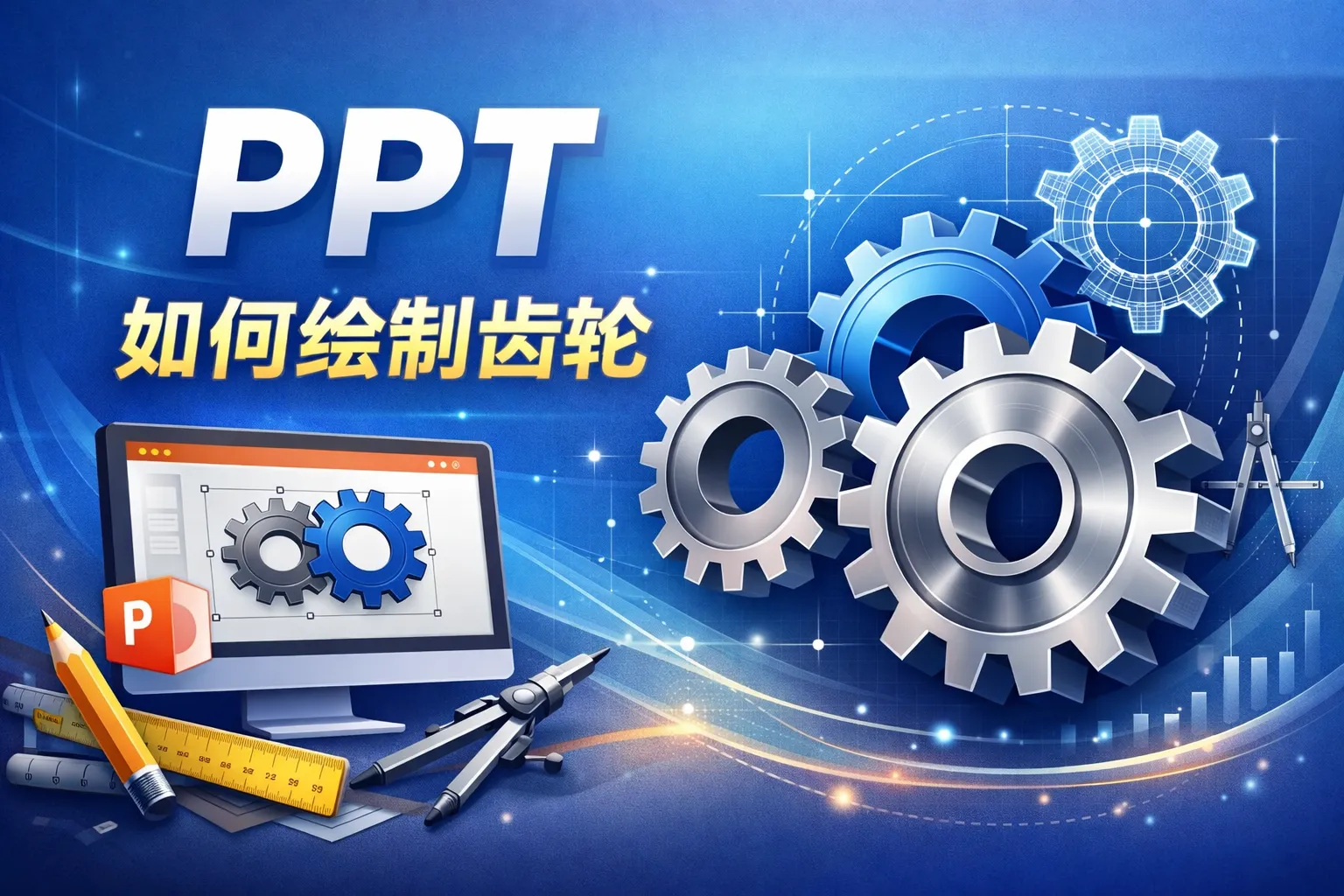 ppt如何绘制齿轮