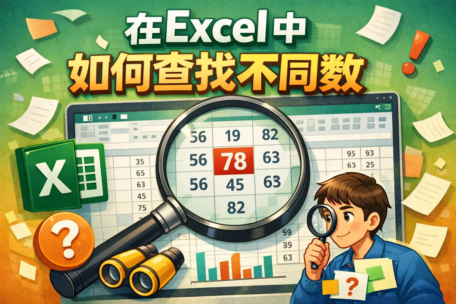 在excel中如何查找不同数