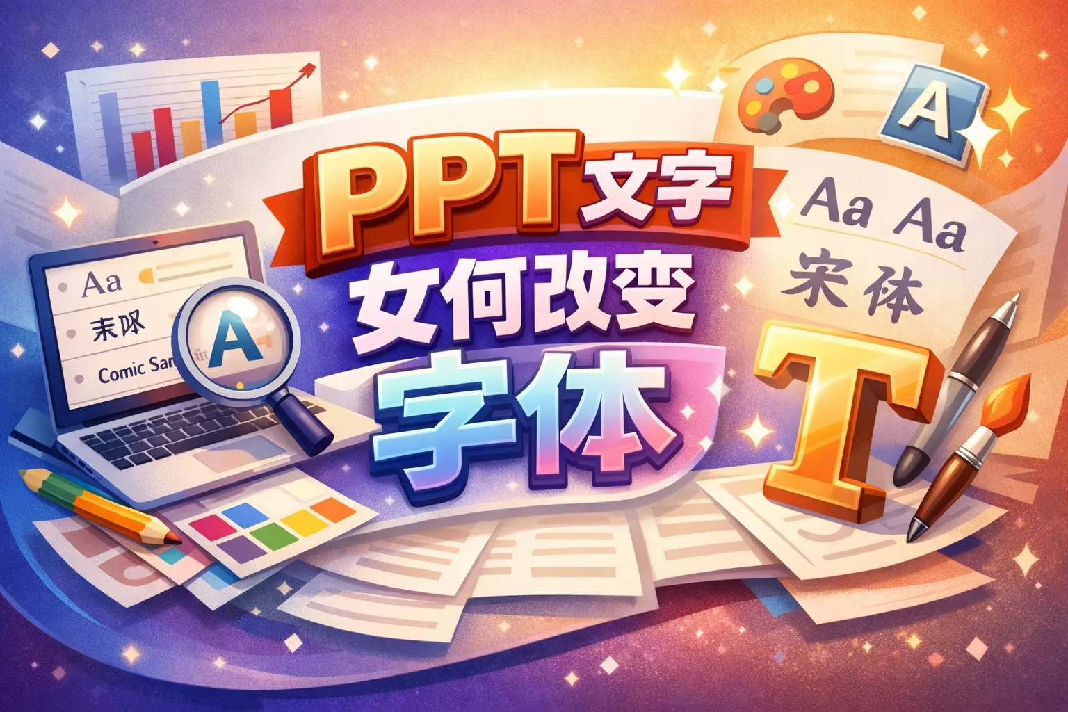 ppt文字如何改变字体