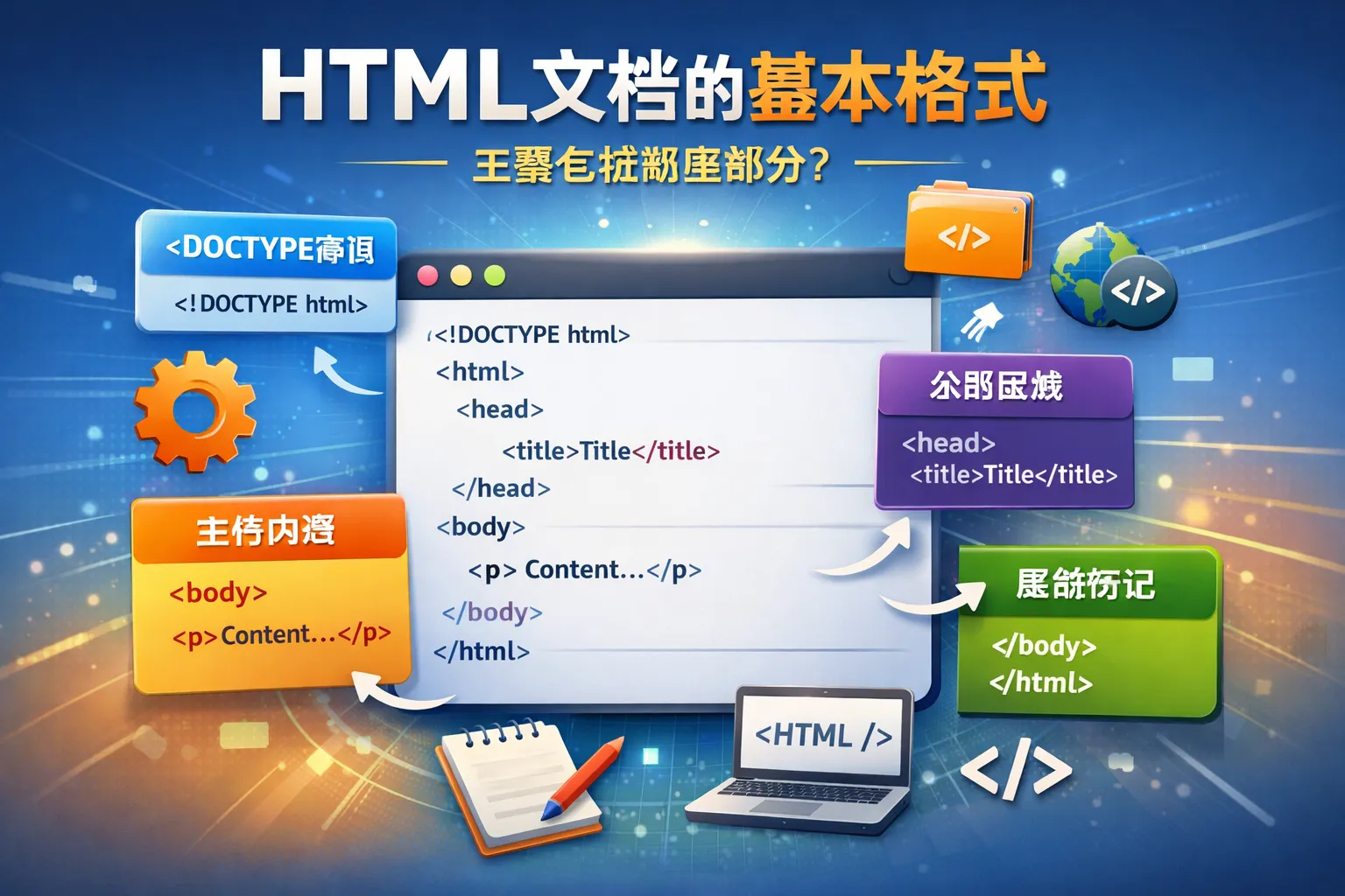 HTML文档的基本格式主要包括哪些部分