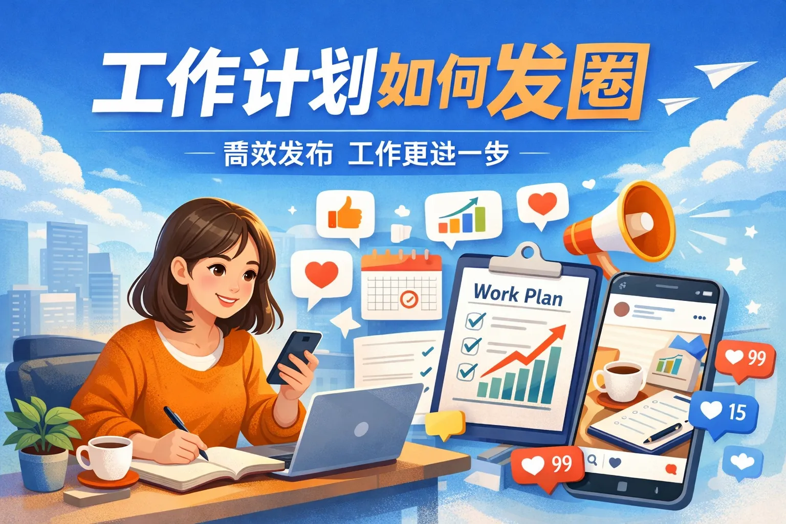 工作计划如何发圈