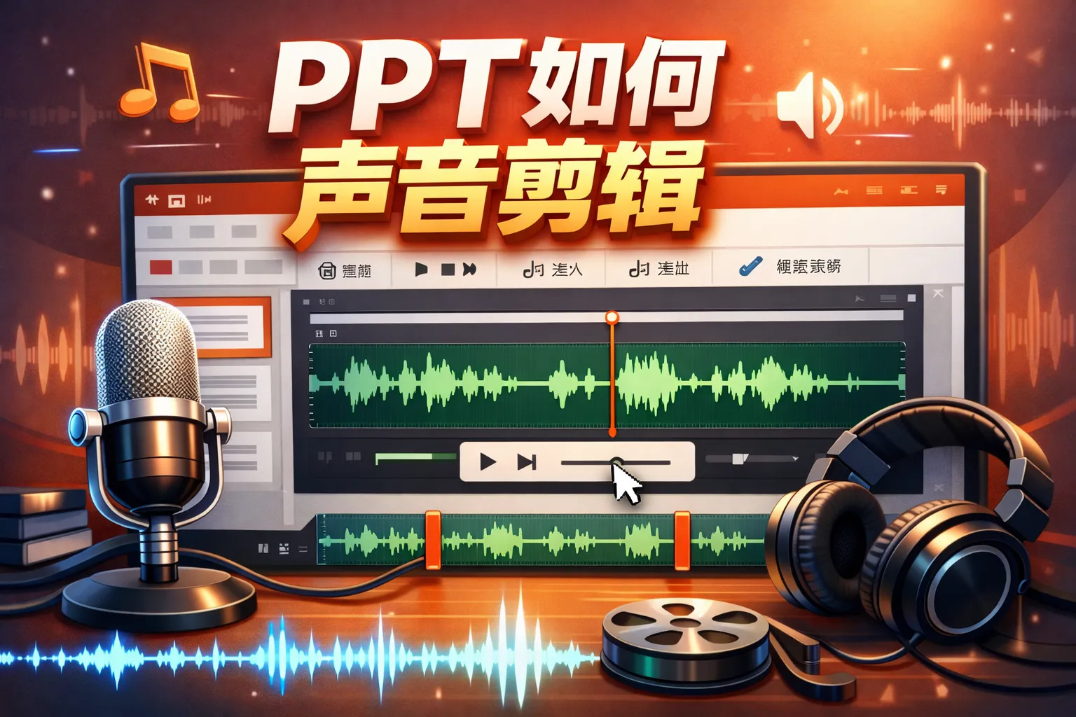 ppt如何声音剪辑