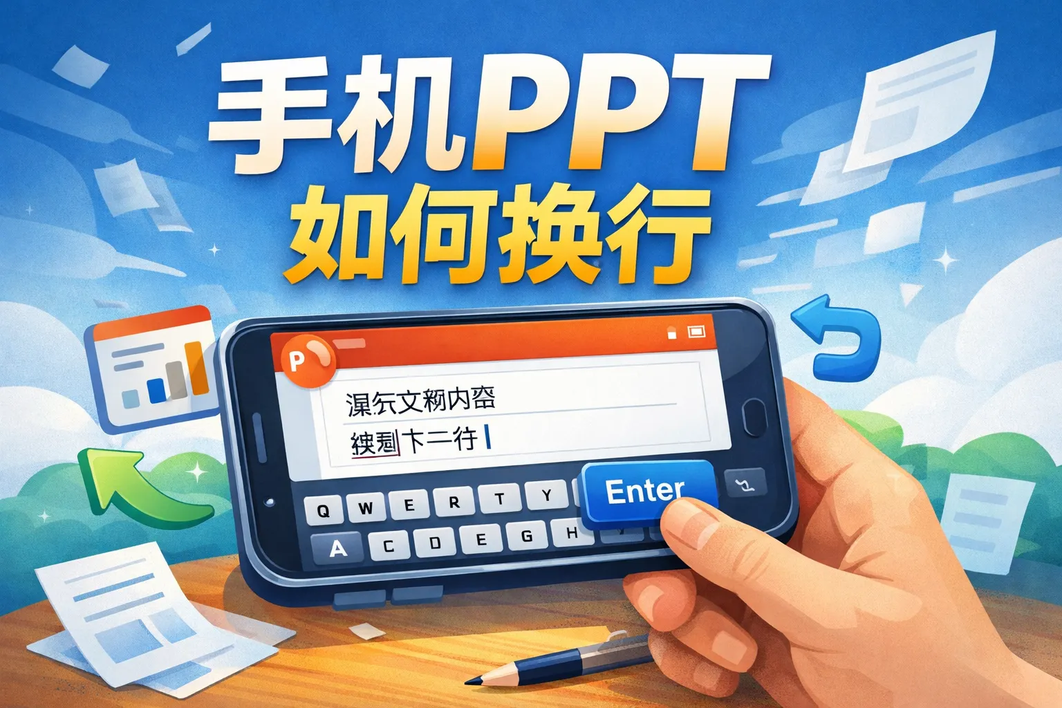 手机ppt如何换行