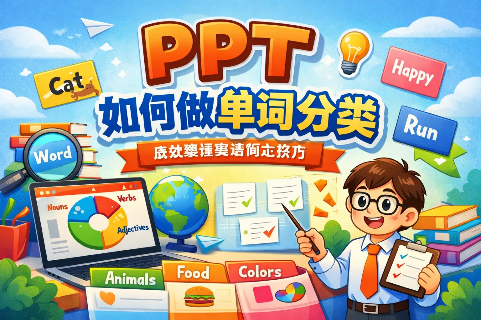 ppt如何做单词分类