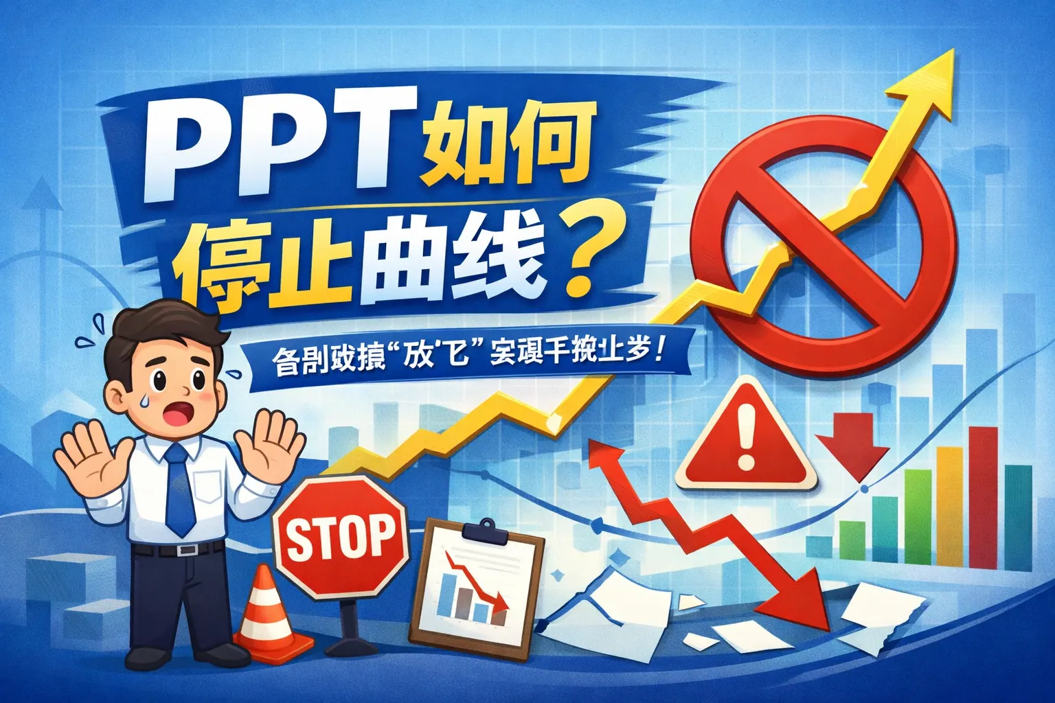 ppt如何停止曲线