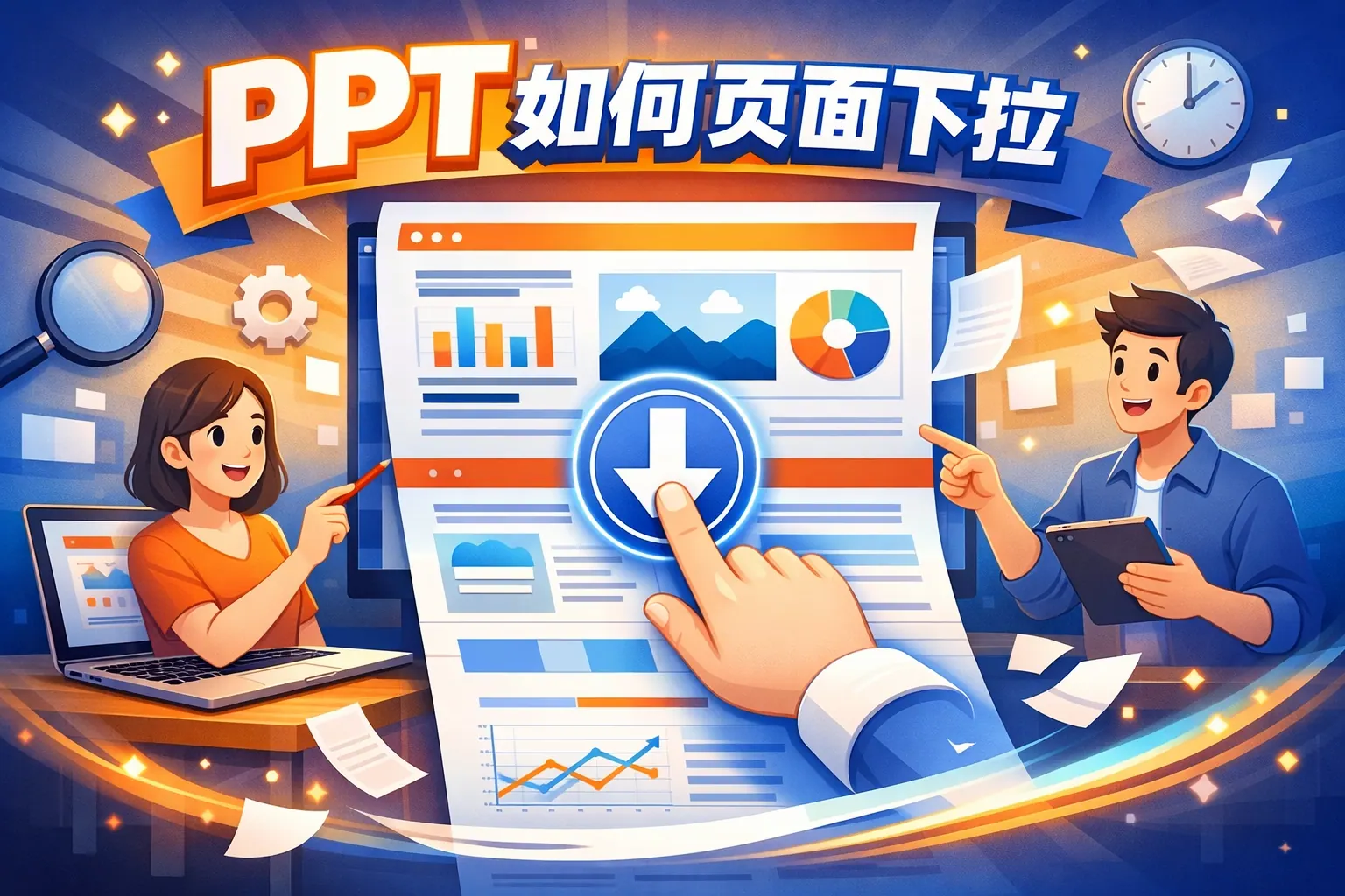 ppt如何页面下拉