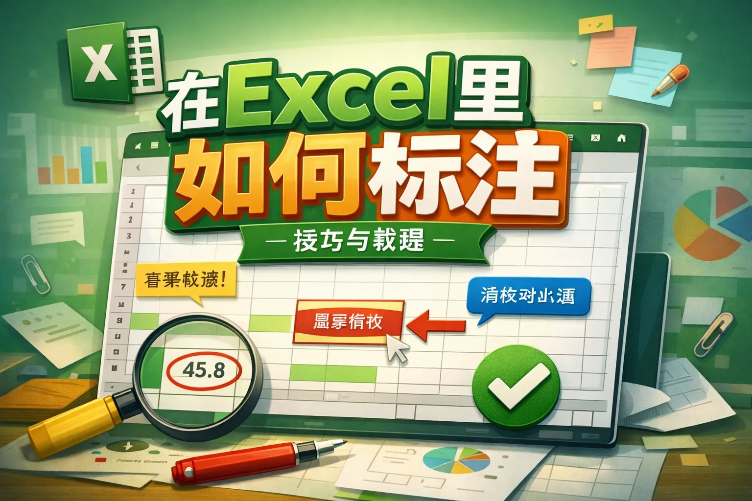 在excel里如何标注