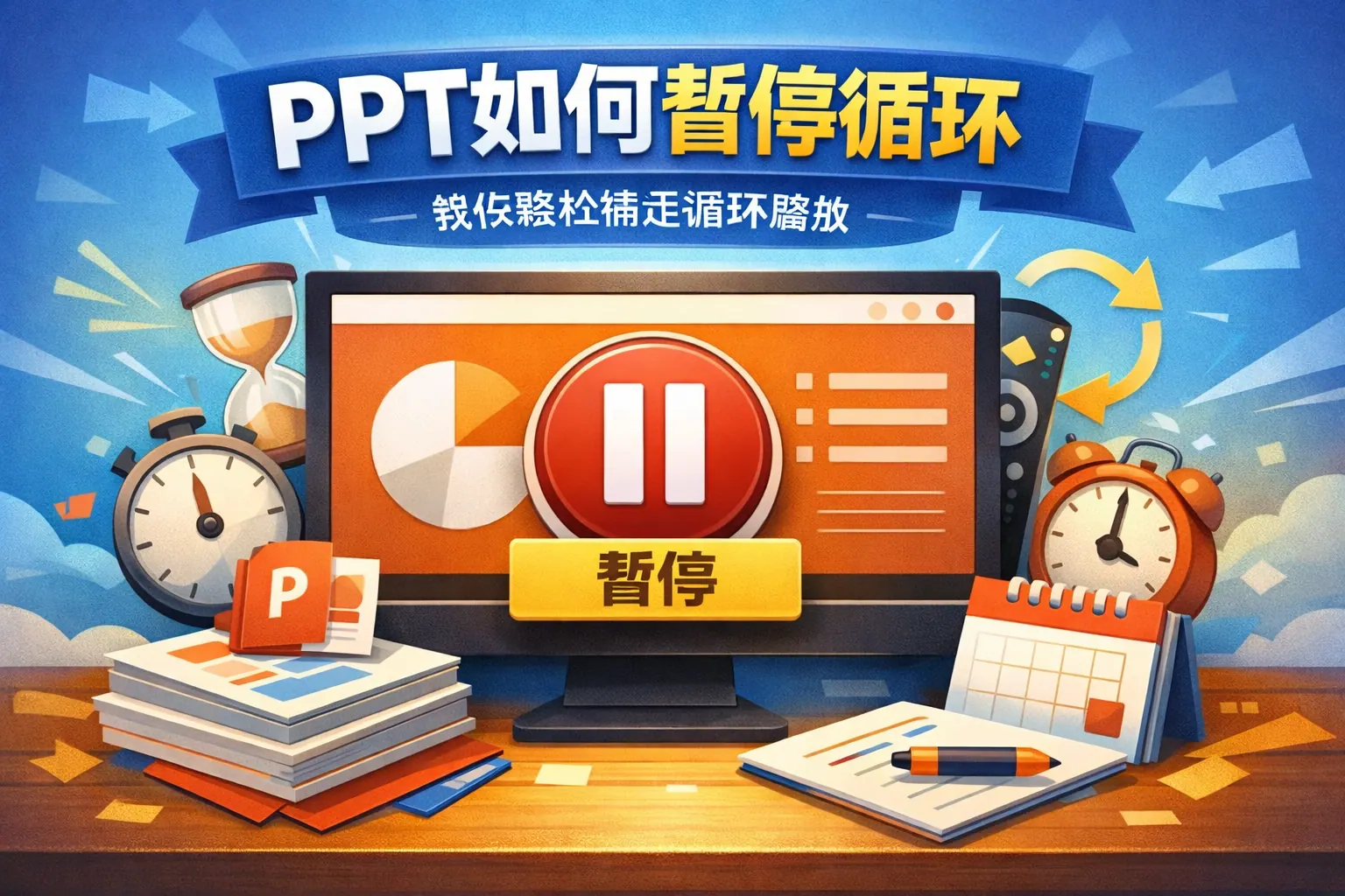 ppt如何暂停循环