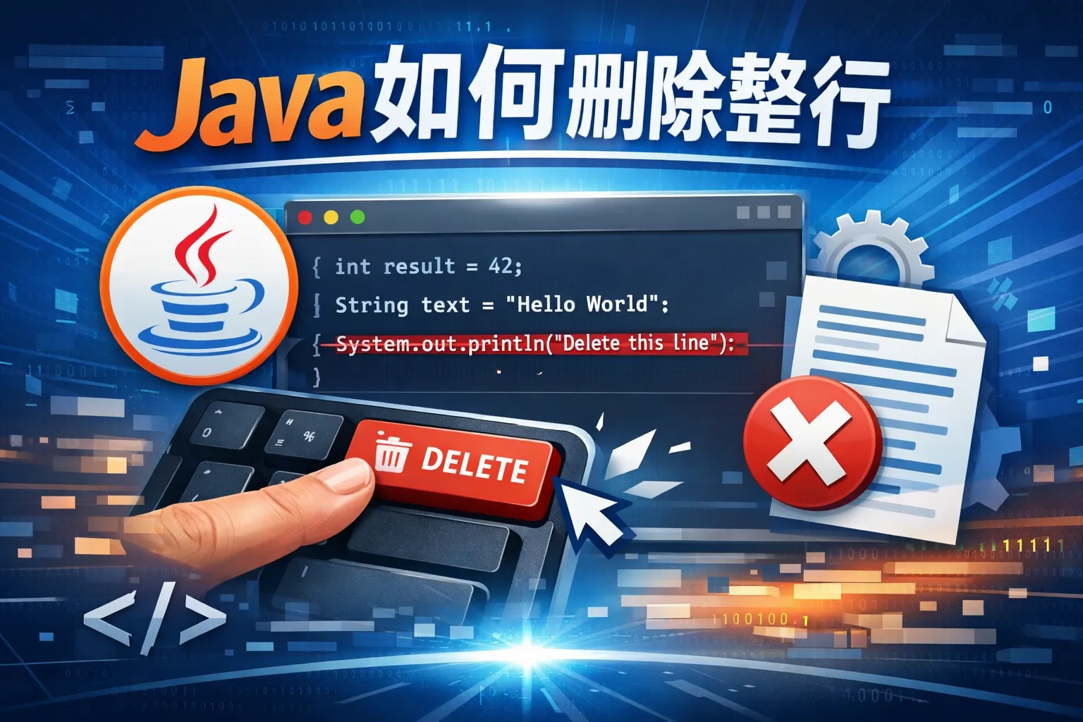 java如何删除整行