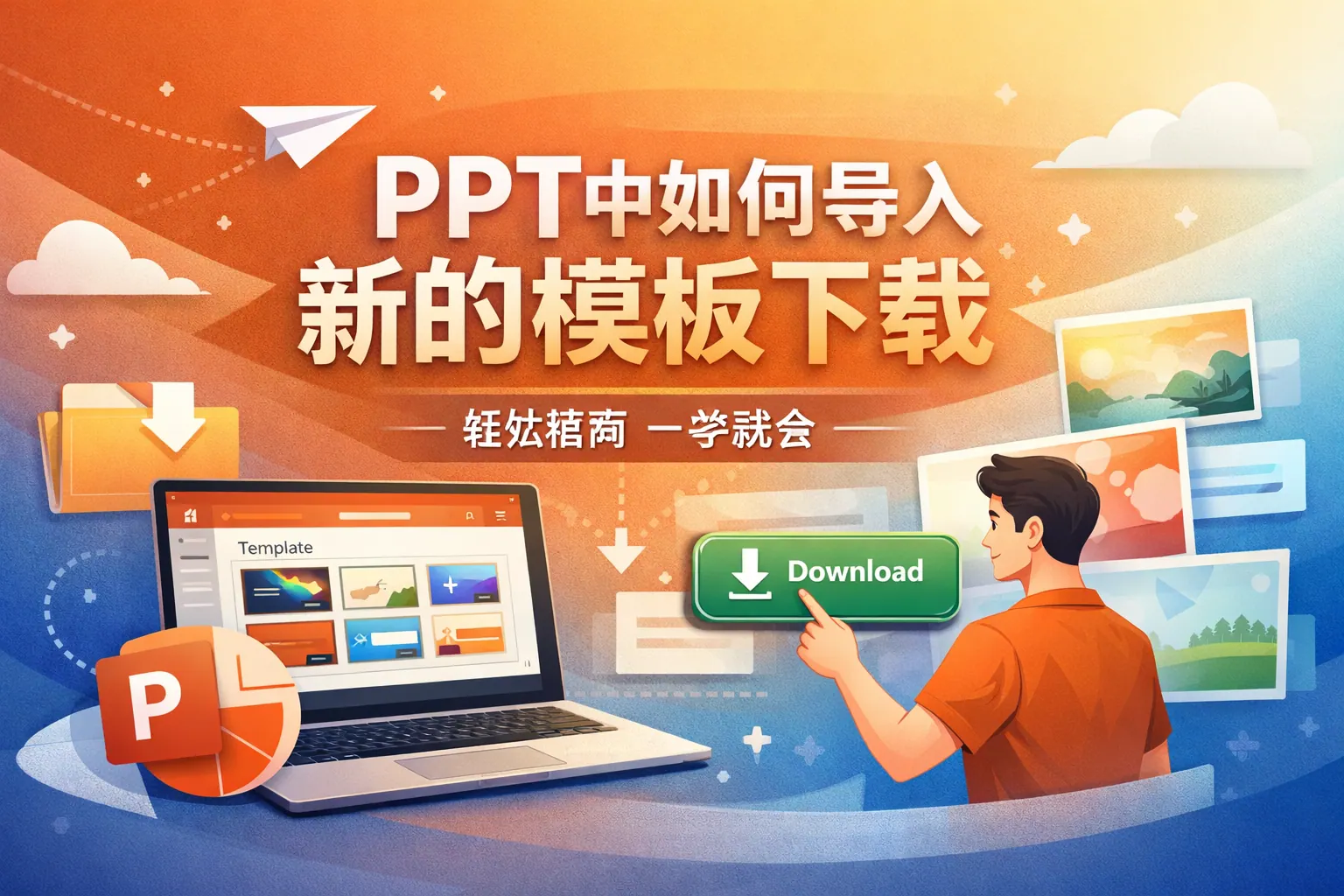 ppt中如何导入新的模板下载