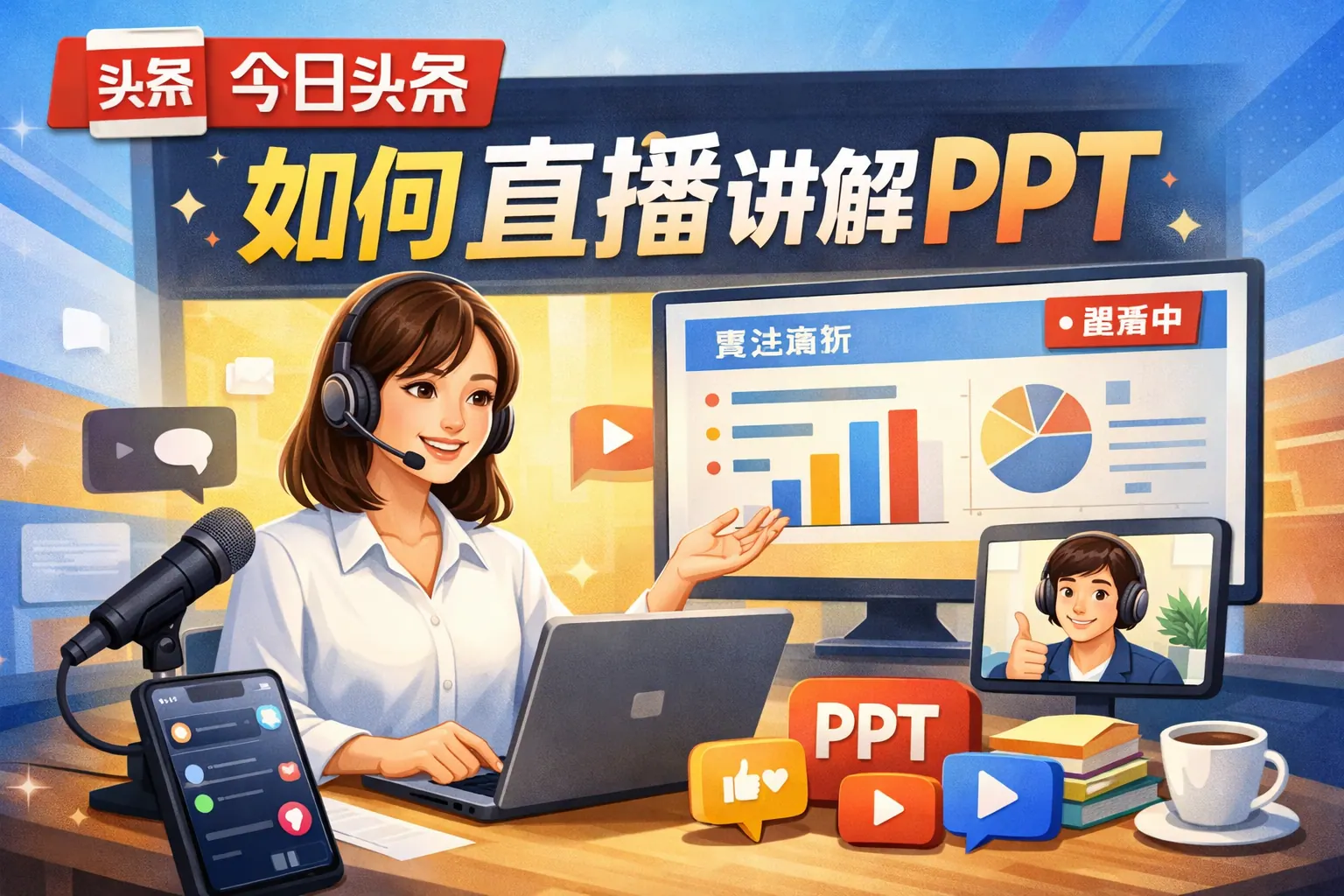 今日头条如何直播讲解ppt