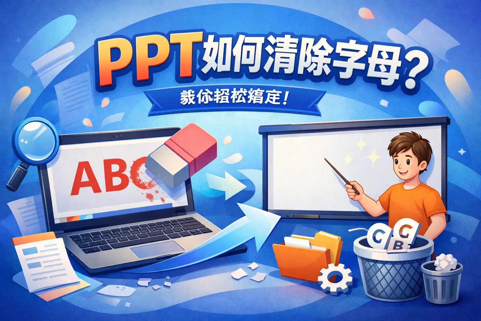 ppt如何清除字母