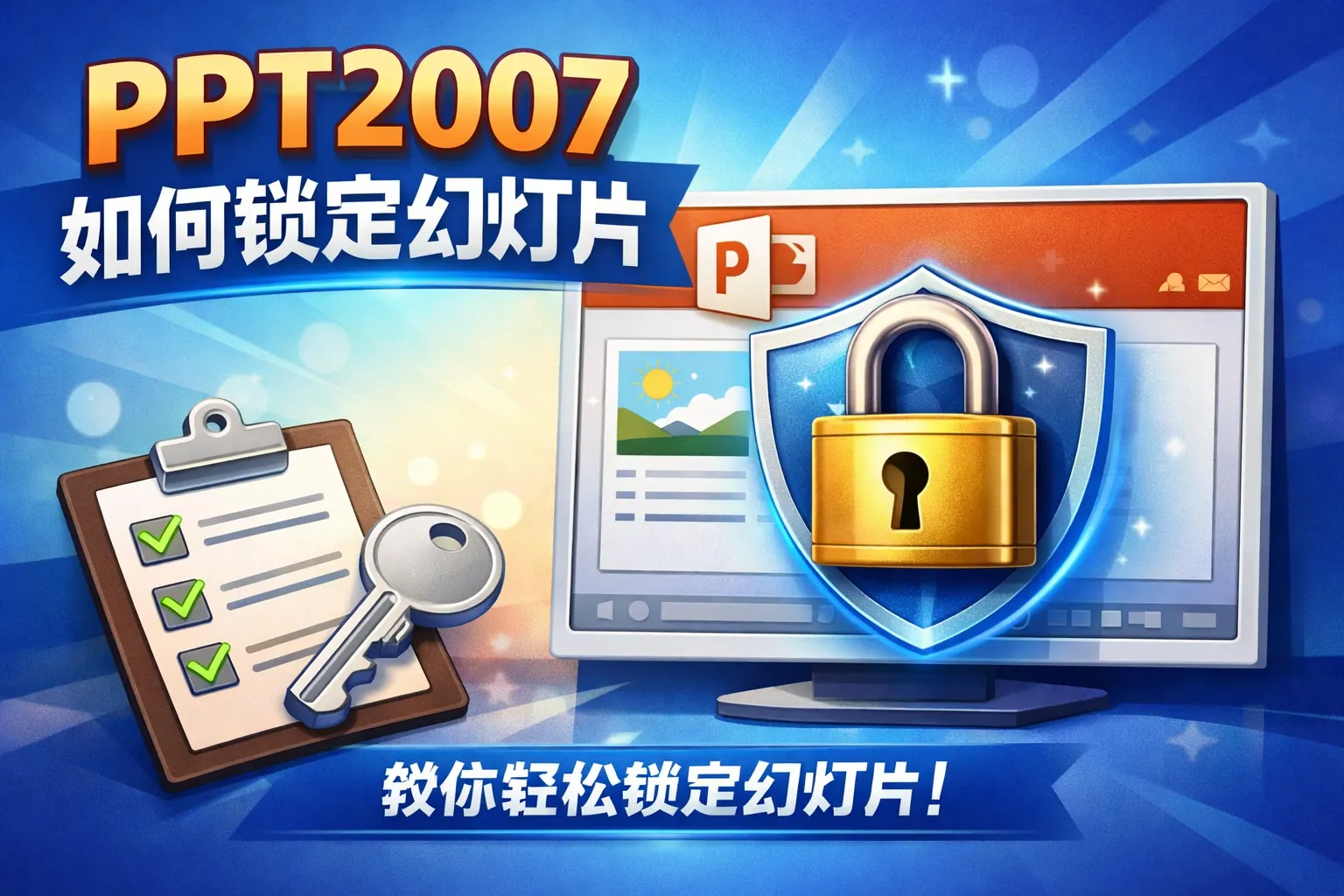 ppt2007如何锁定幻灯片