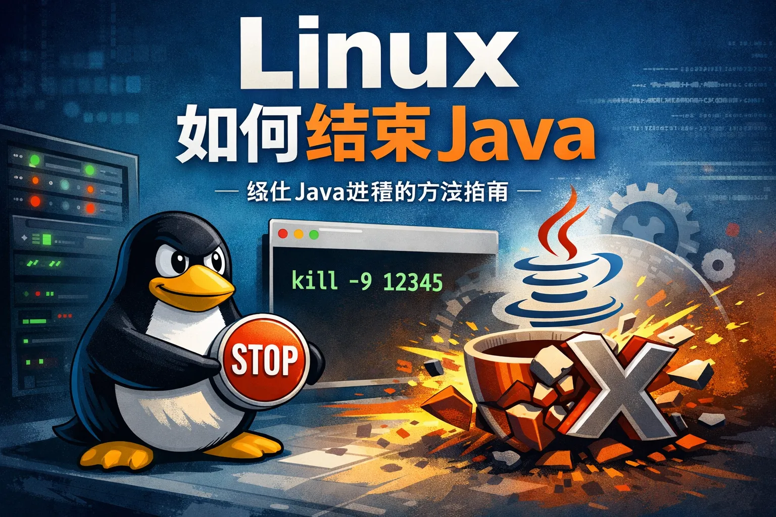 linux 如何结束java