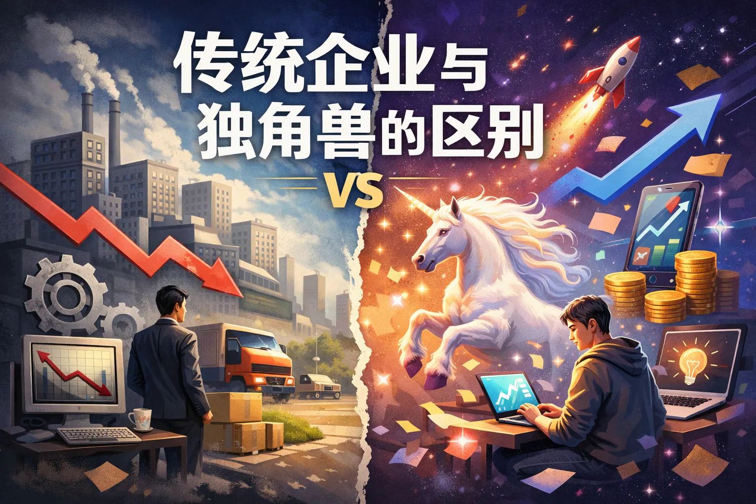 传统企业与独角兽的区别