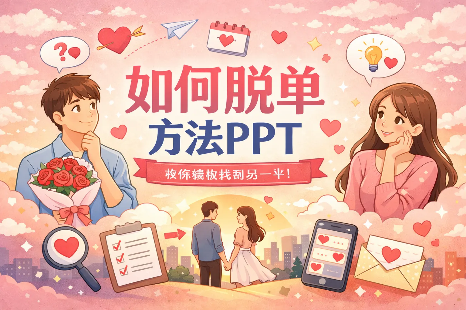 如何脱单方法PPT