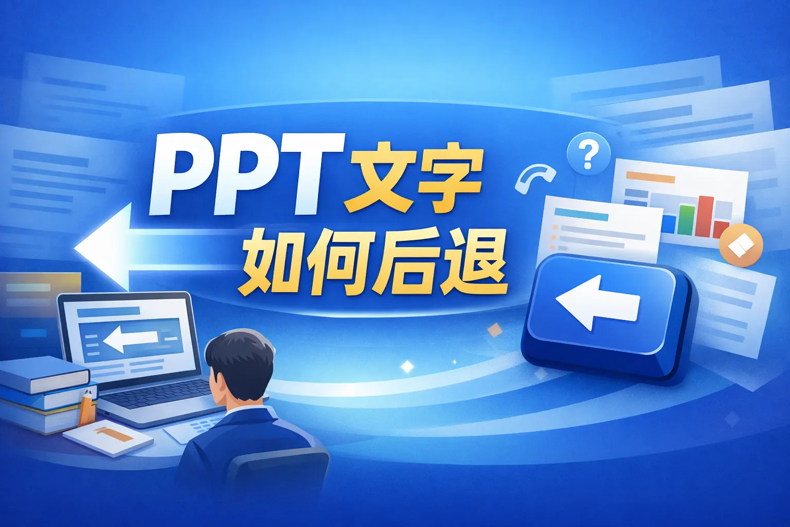 ppt文字如何后退