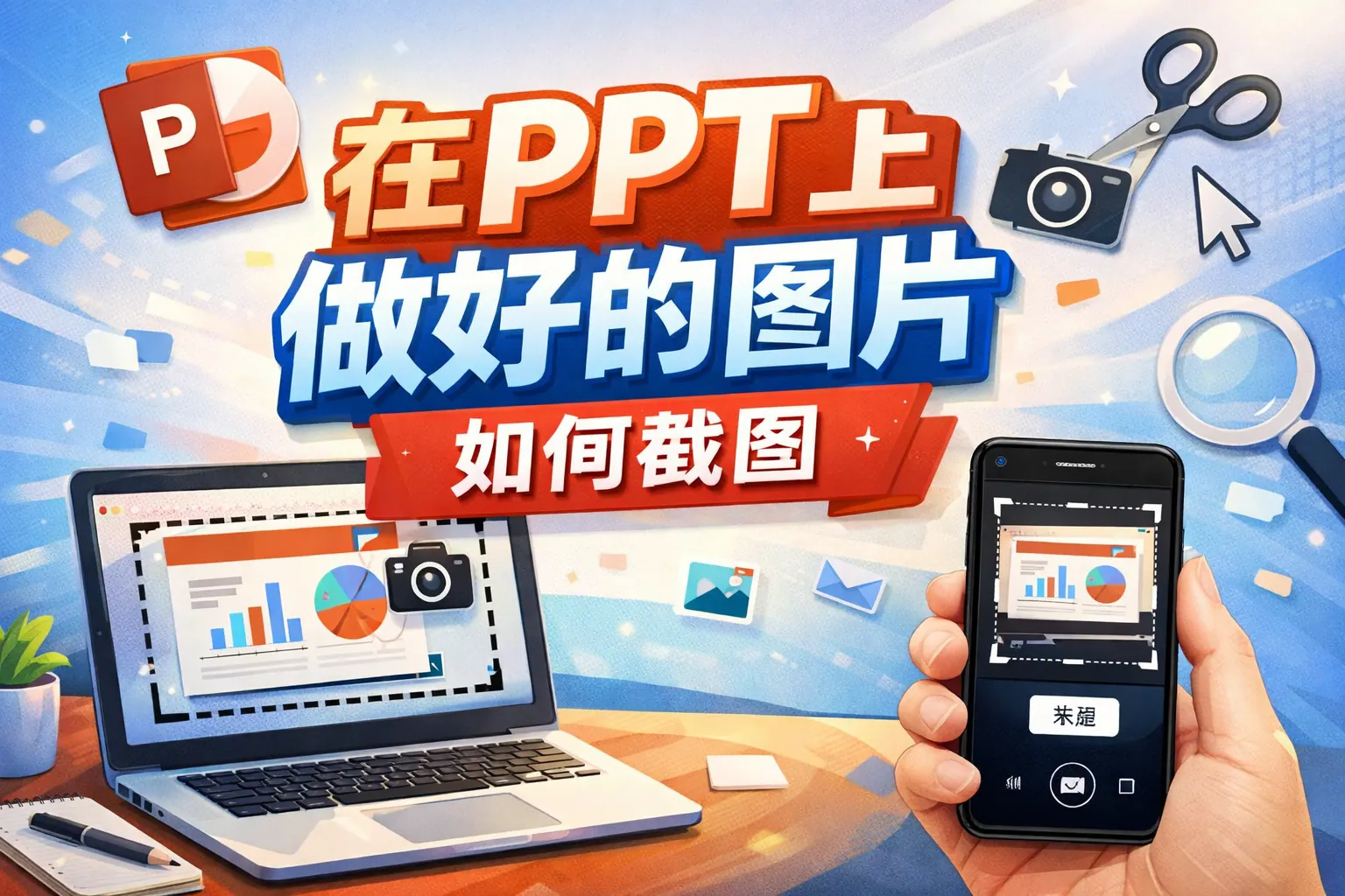 在ppt上做好的图片如何截图