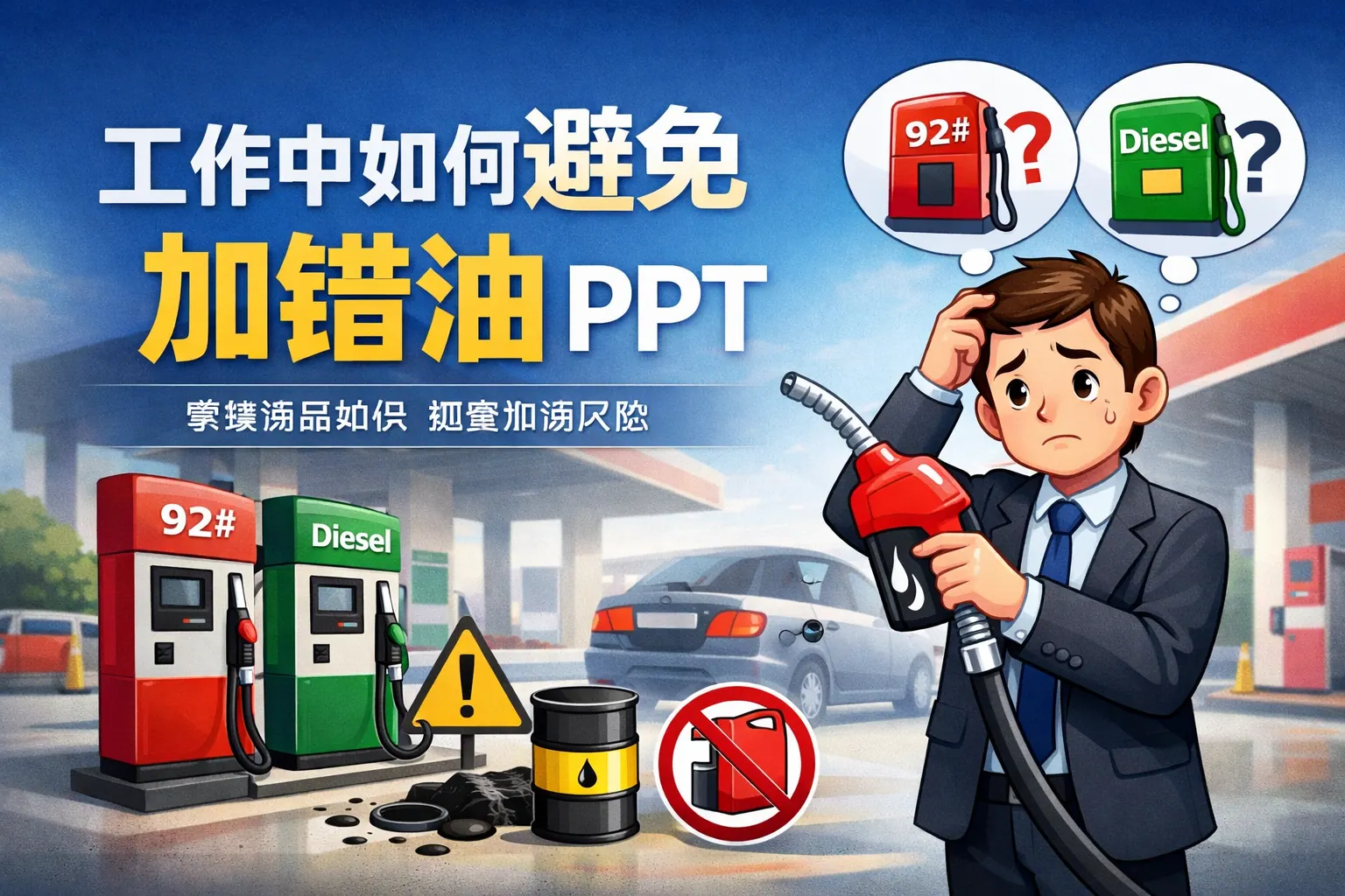 工作中如何避免加错油ppt