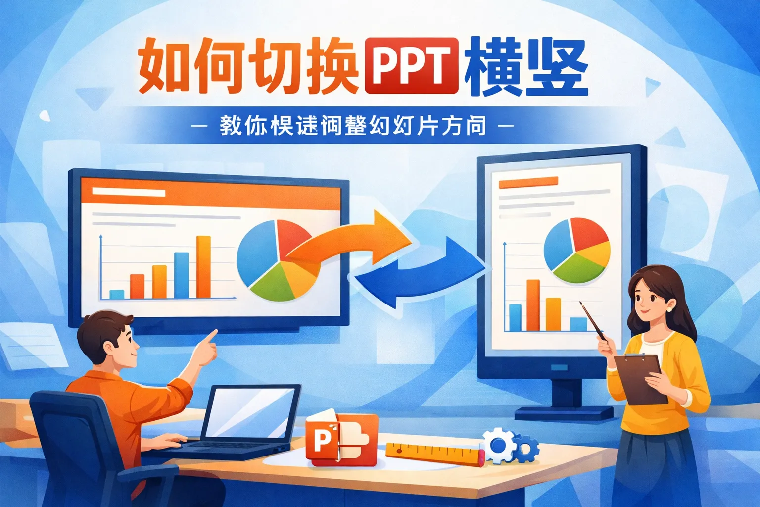 如何切换ppt横竖