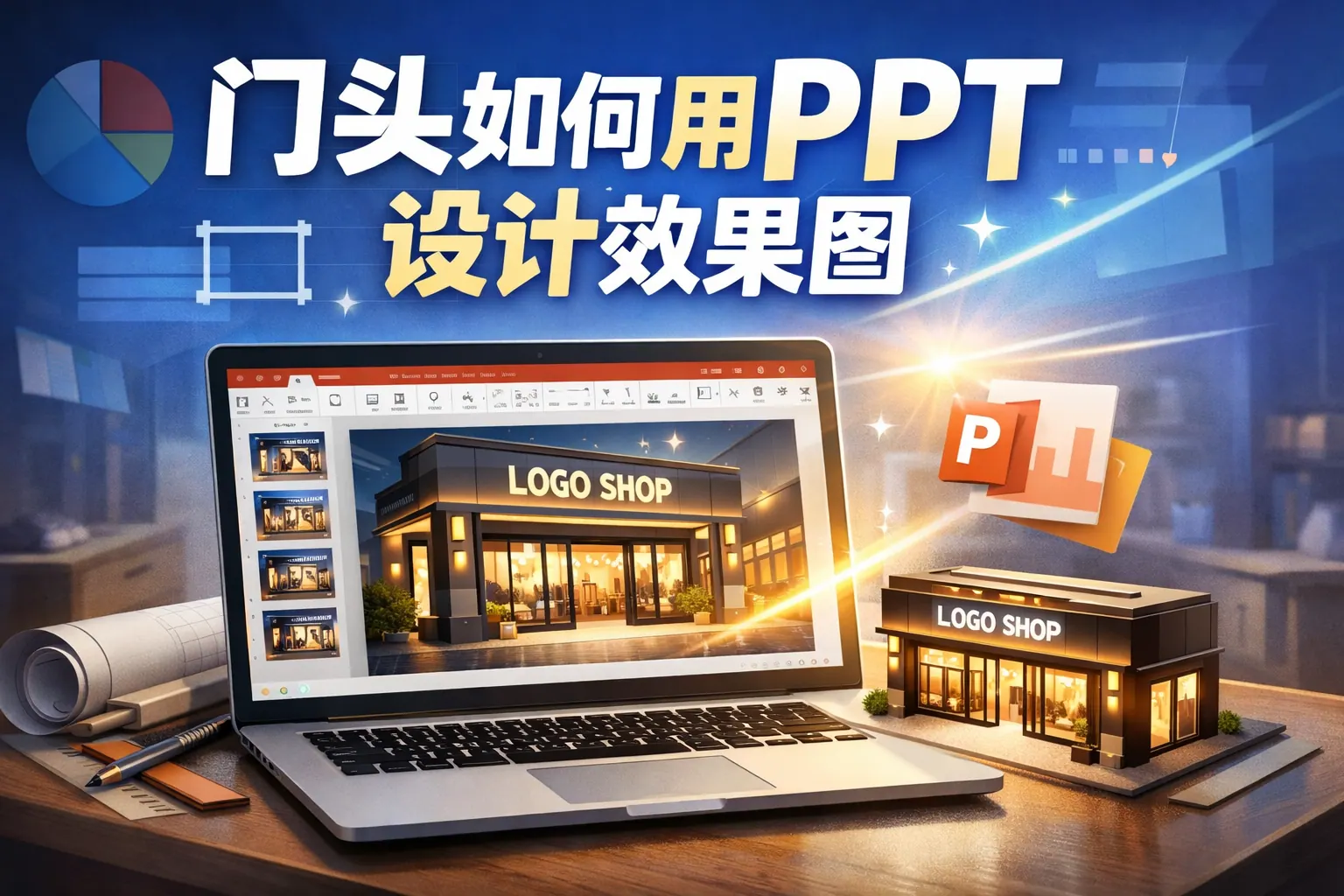 门头如何用ppt设计效果图