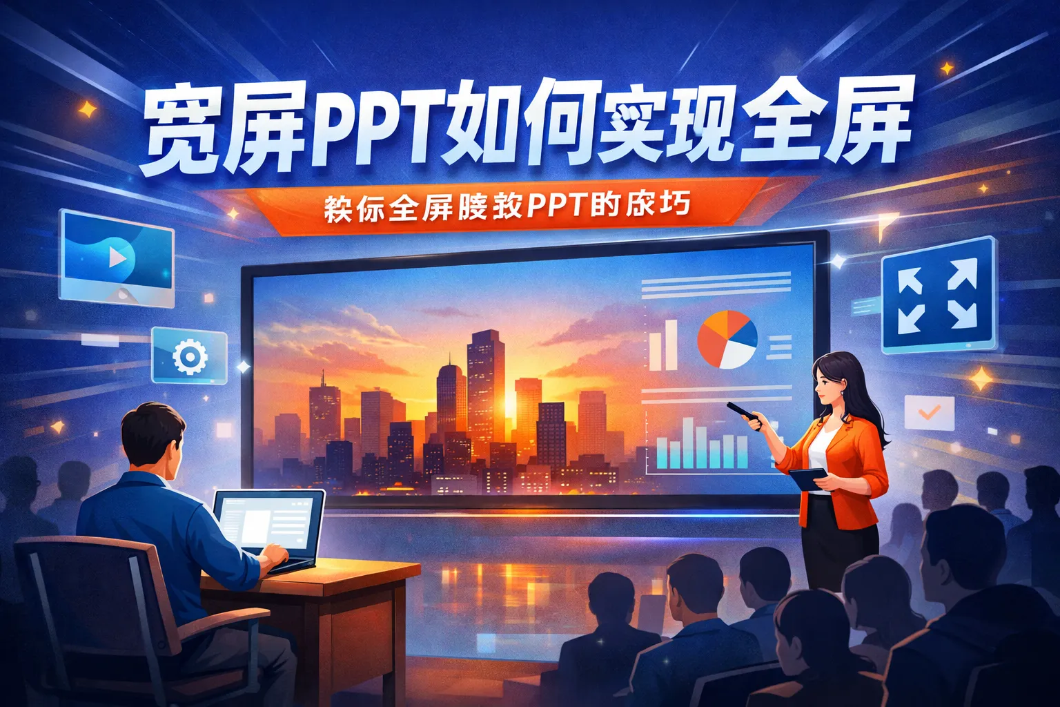 宽屏ppt如何实现全屏