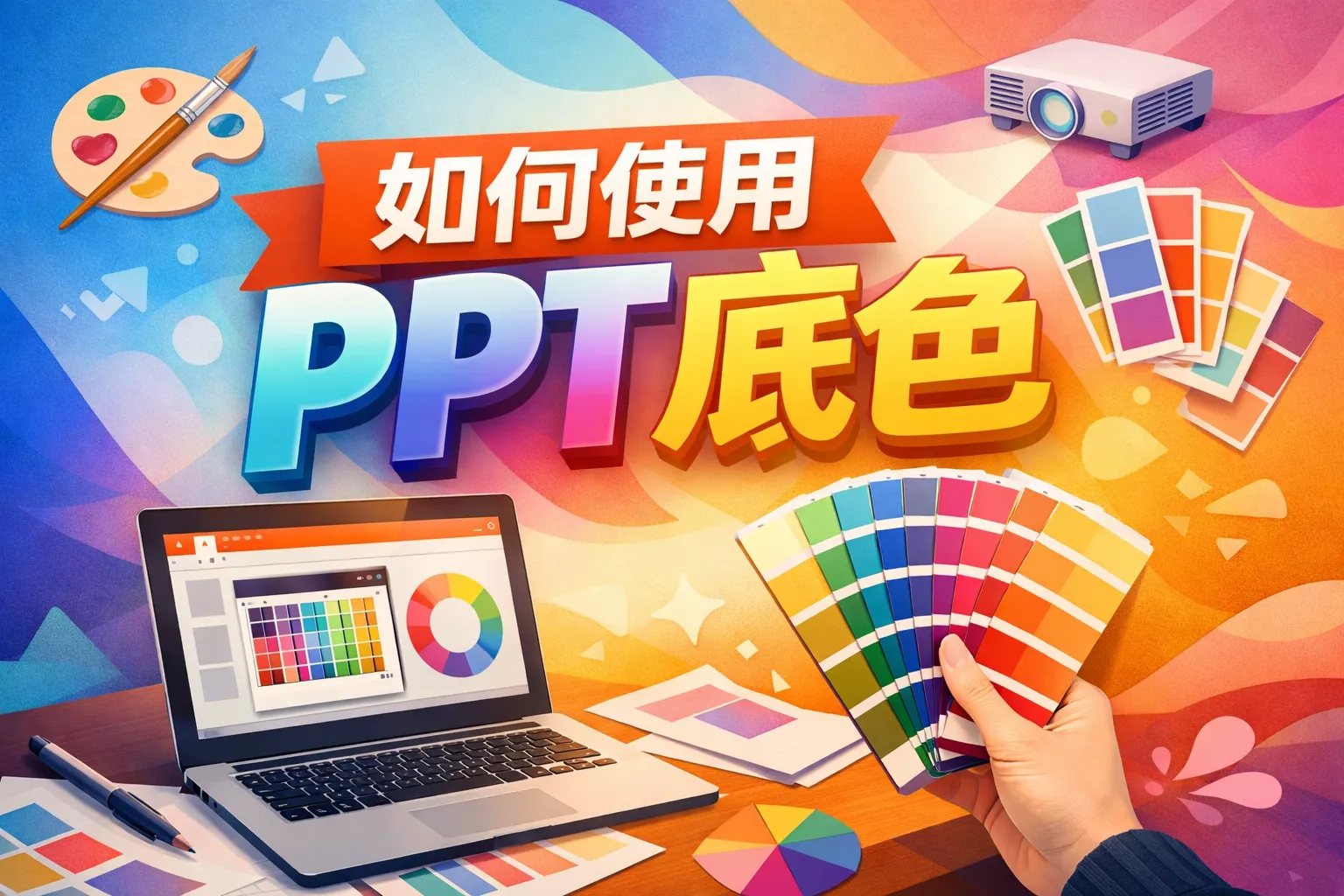 如何使用PPT底色