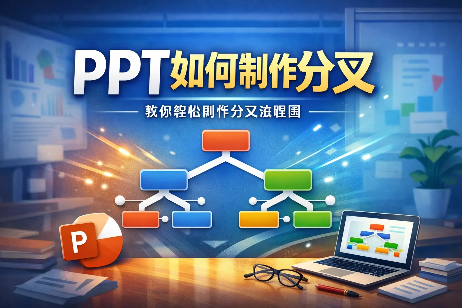 PPT如何制作分叉