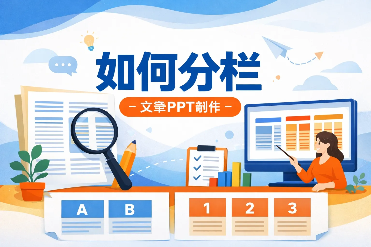 ppt制作如何分栏