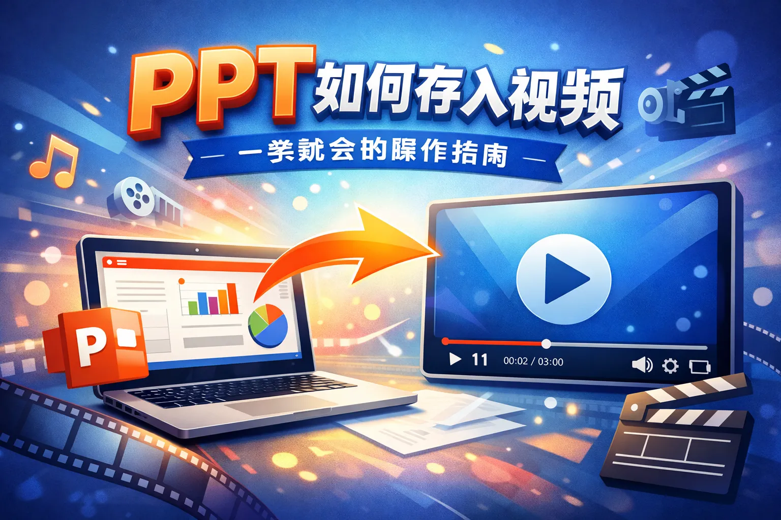 ppt如何存入视频