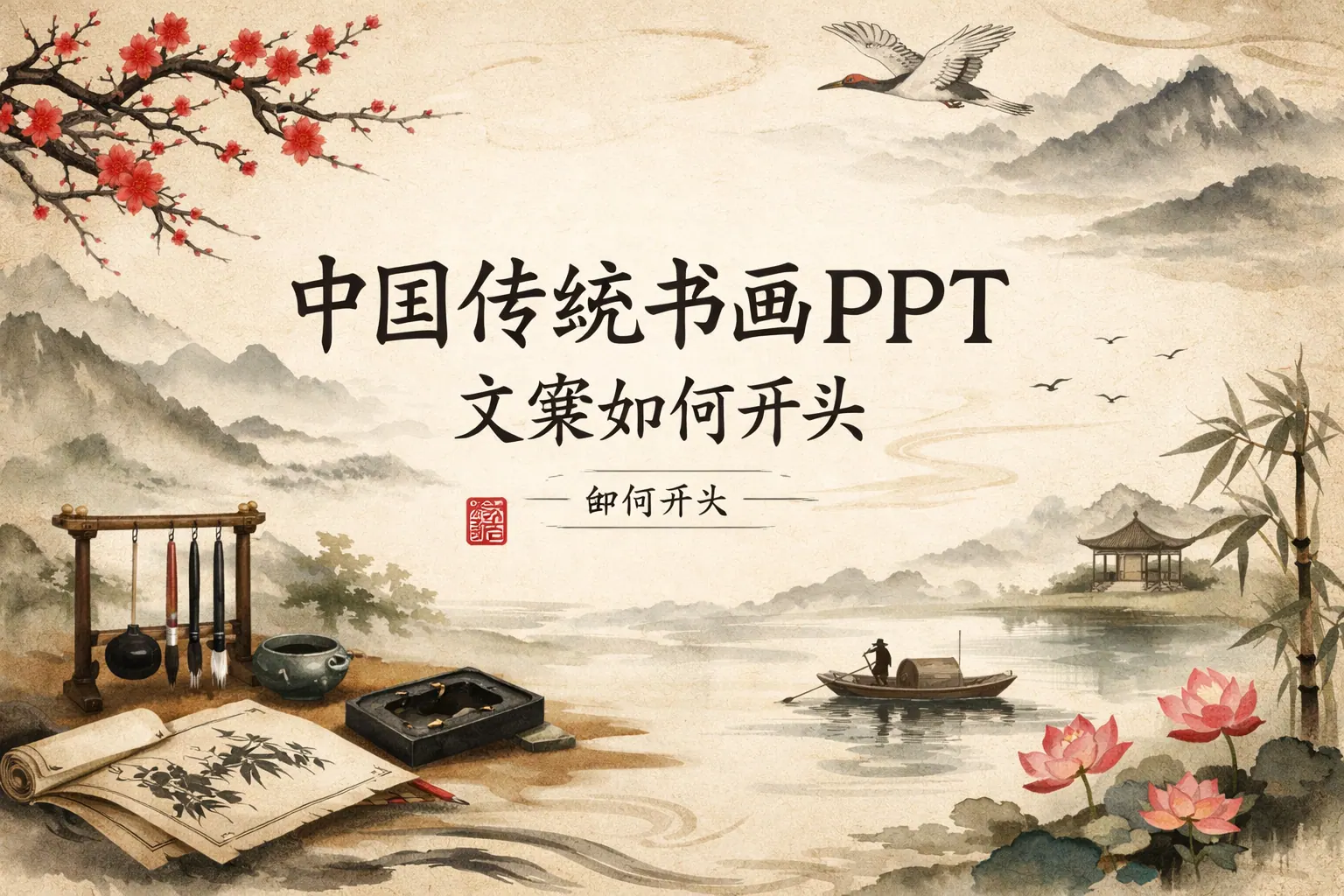 中国传统书画ppt文案如何开头