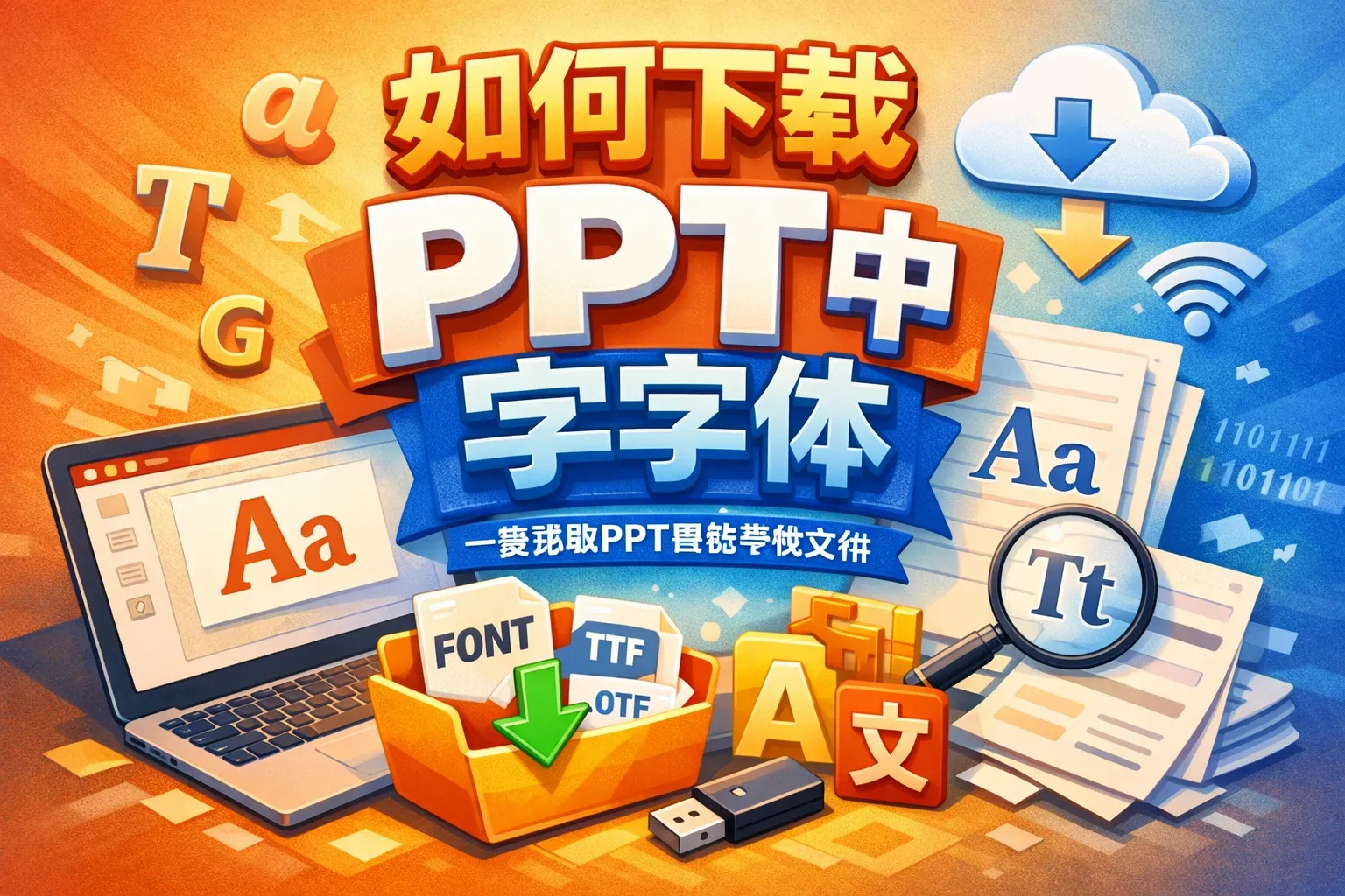 如何下载ppt中字体