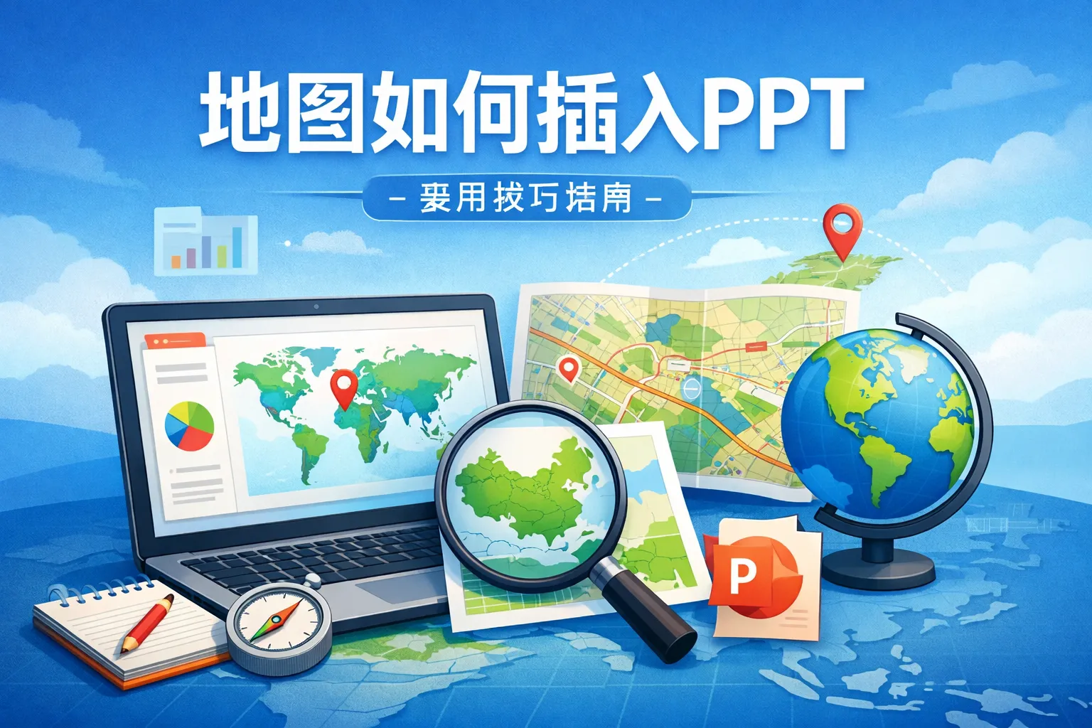 地图如何插入ppt