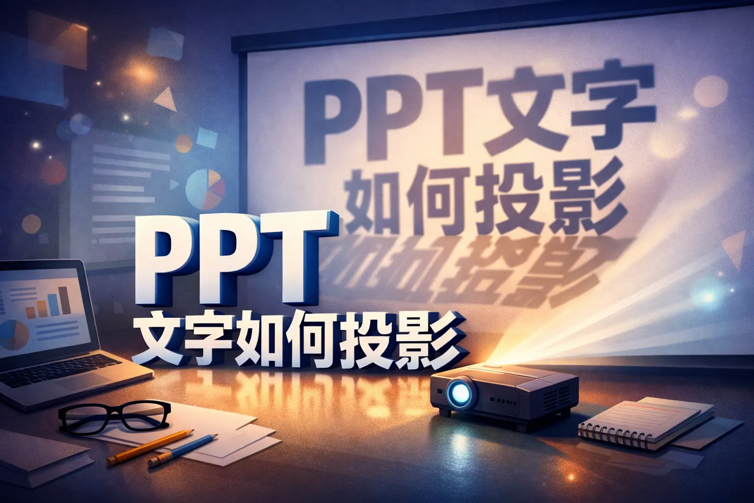 ppt文字如何投影
