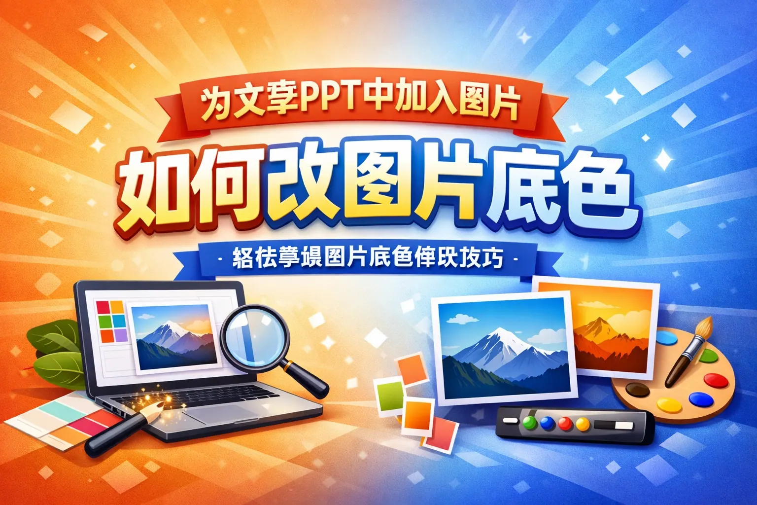 ppt中加入图片如何改图片底色