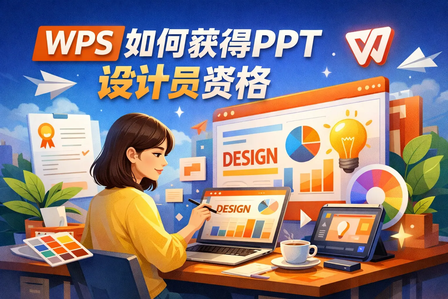 wps如何获得PPT设计员资格